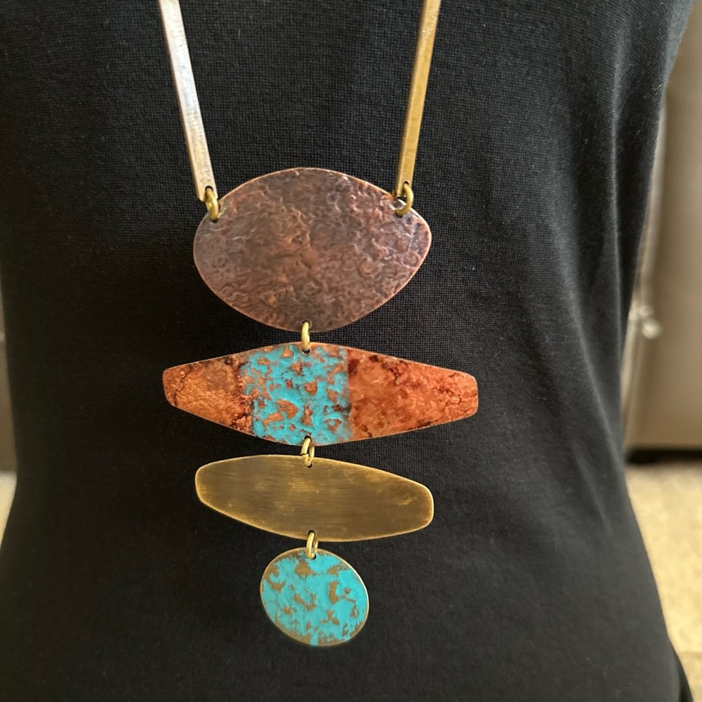 Long Boho/Western Statement Necklace - Picture 2 of 3